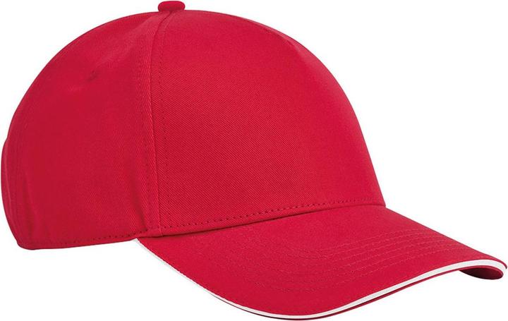 Actual product image Beechfield Classic Organic Cotton Sandwich Peak Cap (One size)