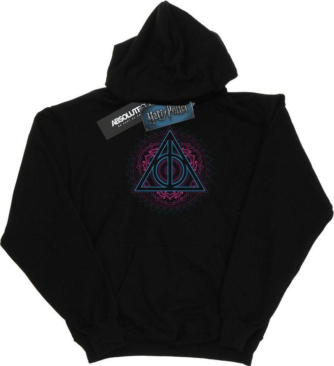 Image du produit - Sweat à capuche NEON DEATHLY HALLOWS - Garçon (128)
