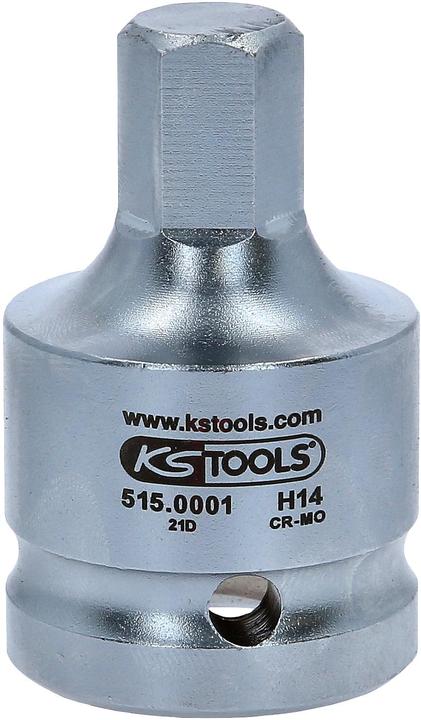 Actual product image KS Tools 3/4" power bit socket nut hexagonal socket (14 mm)