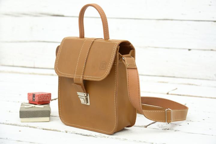 Immagine prodotto Only-Bags.Store Borsa messenger in pelle marrone chiaro caramello Borsa business, borsa a tracolla in pelle con