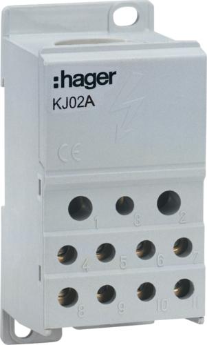 Image du produit Hager HAG KJ02A Bloc de distribution 160/250A unipolaire
