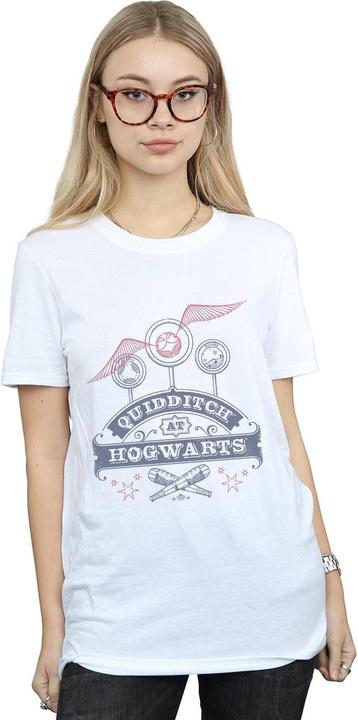 Immagine prodotto Quidditch At Hogwarts Boyfriend Fit Maglietta Ampia Donna (M)