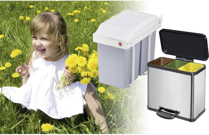 Actual product image Hailo Multi-Box duo L, built-in waste bin, 2x14 litres (30 l)