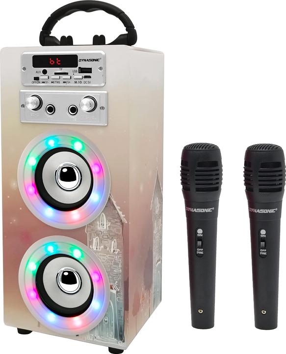 Dynasonic Karaokeanlage mit zwei Mikrofonen