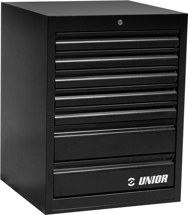 Actual product image Unior Drawer cabinet, narrow, 7 drawers 990WD7-BLACK (65 cm, 87 cm)