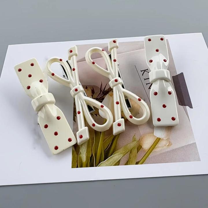 Activity Board 4 Stück niedliche Retro-Haarnadeln mit Schleifen - Polka Dot Haarnadeln mit Pailletten, Haarschmuck (4 Stk.)