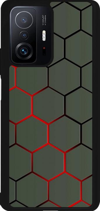 Actual product image PhoneLook Cover Silicone black Geometric Line red (Xiaomi 11T)