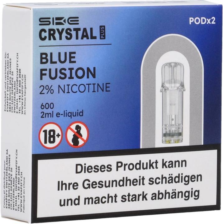 SKE Crystal Plus Blue Fusion - E-Pod refill - 2 pcs. à 2 ml