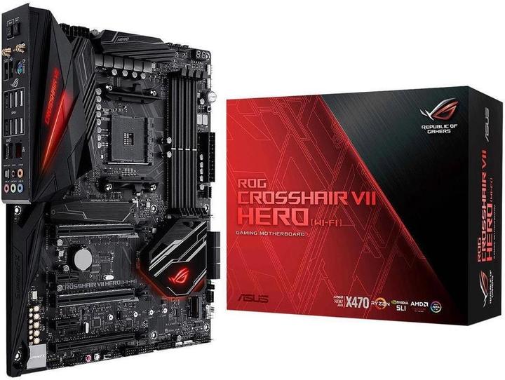 Image du produit ASUS ROG Crosshair VII Hero WiFi (AM4, AMD X470, ATX)