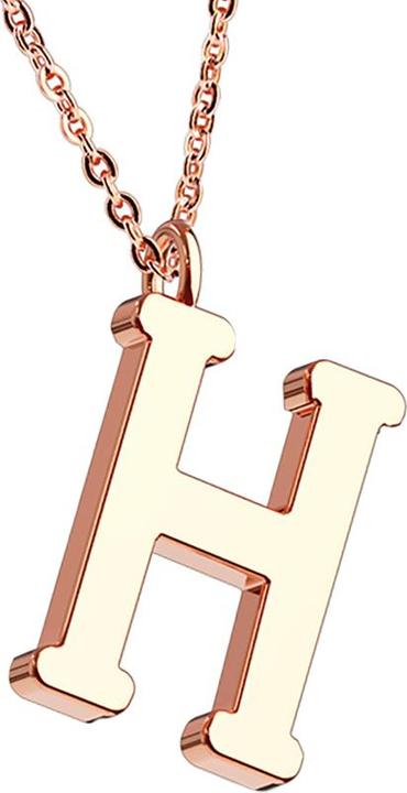 Image du produit Star Piercing Chaîne or rose Pendentif lettre H (sans laiton, Acier chirurgical 316L)