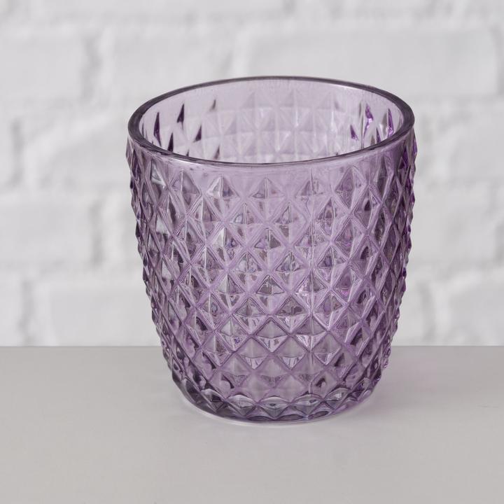 Image du produit Boltze Home Photophore Marilu 4 pièces, 7.5 cm, violet clair (1 x, 8 x 8 x 30 cm)