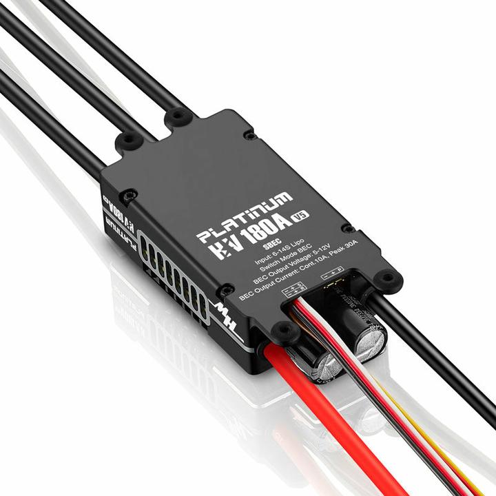 Produktbild Hobbywing Platinum Pro 180A HV Regler V5 6-14s, 10 A BEC