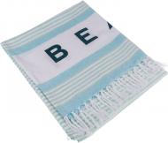 Image du produit Ootb Fouta hammam blanc/turquoise/bleu, Plage (80 x 170 cm)