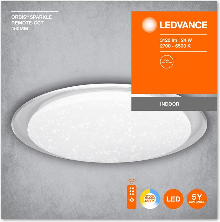 Immagine prodotto Ledvance ORBIS SPARKLE 460MM 24W REMOTE-CCT LEDV (2600 lm)