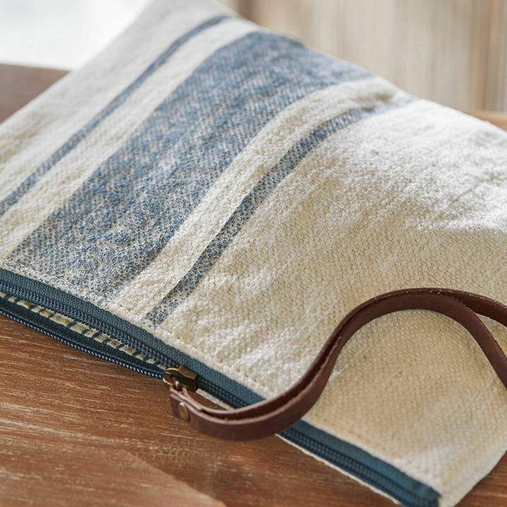 Image du produit Loberon Trousse de toilette Ligré blanc/bleu