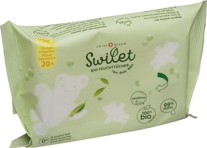 Swilet Die Bio-Feuchttücher Traveller (20 Stück)