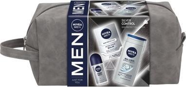 Produktbild NIVEA SET Men Silver Control żel pod prysznic 250ml + balsam po goleniu 100ml + antyperspirant
