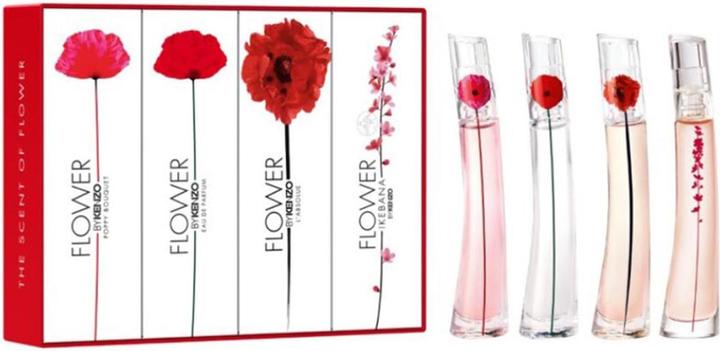 Produktbild Kenzo Mini Set Ep 4 x 4 ml (Flower + Flower Poppy Bouquet + Flower L'Absolue + Flower Ikebana) (Eau de Parfum, 4 ml)