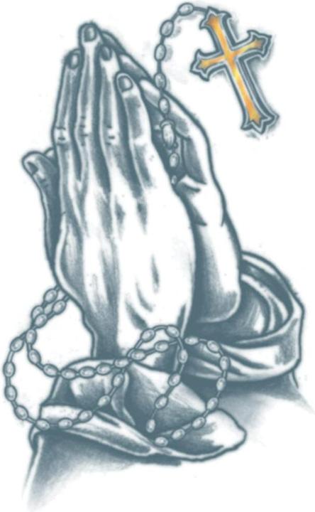 Produktbild Tinsley Transfers Praying Hands Klebetattoos