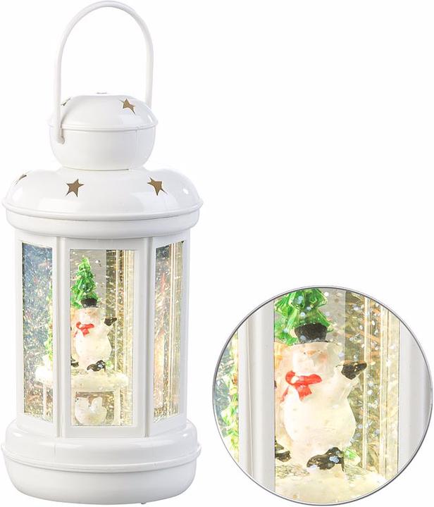 Immagine prodotto Infactory Lanterna LED con turbinio di neve e pupazzo di neve decorativo (1 x)