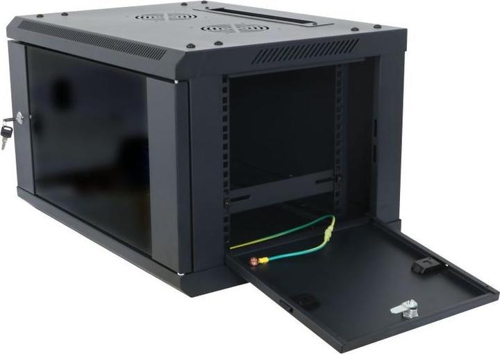 Produktbild Allnet 19 Wandgehäuse 15HE B600 / T600mm 1-teilig *schwarz* SMA-Serie (10.86 HE, 19 Zoll Rack)