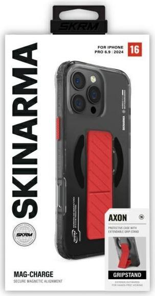 Immagine prodotto Skinarma case Axon iPhone 16 Pro Max 6.9" Magnetic Charging + Grip Stand black (Apple iPhone 16 Pro Max)