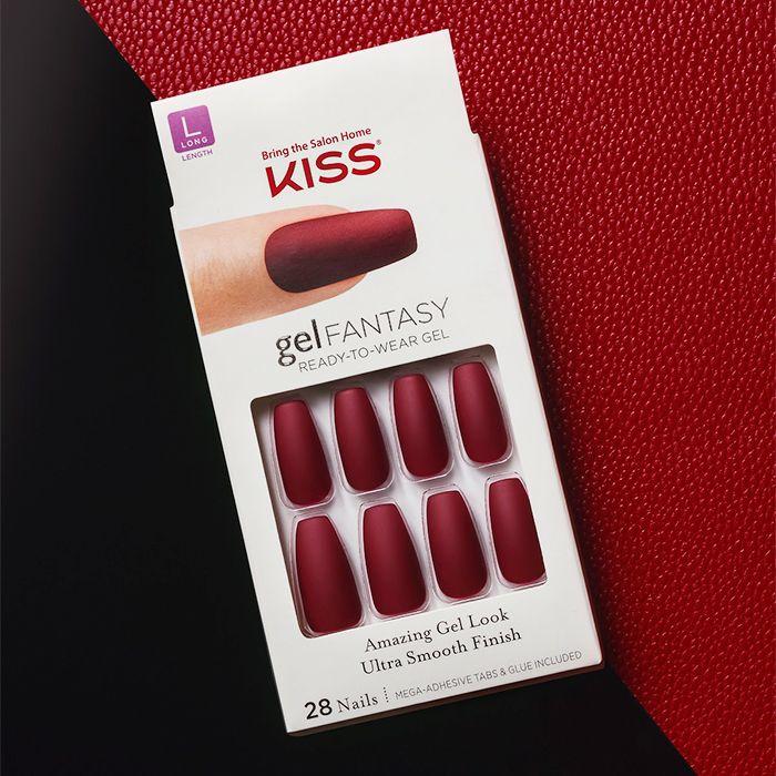Produktbild KISS Gel Fantasy Nail Kit - Whatever (Kunstnägel, Durchsichtig, Rose)