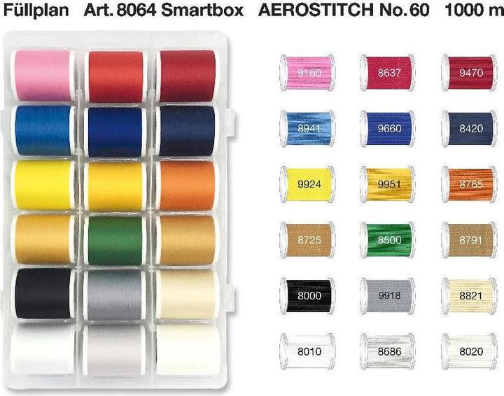 Image du produit Madeira Fil à broder AeroStitch 60 Smart Box (1000 m)