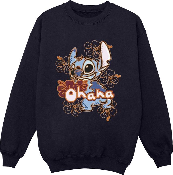 Image du produit Disney - Sweat LILO AND STITCH OHANA ORANGE HIBISCUS - Femme (XL)