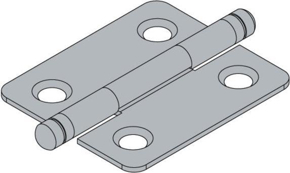 Image du produit Hettich Zierscharnier, vermessingt 40x35 mm, 2 St.