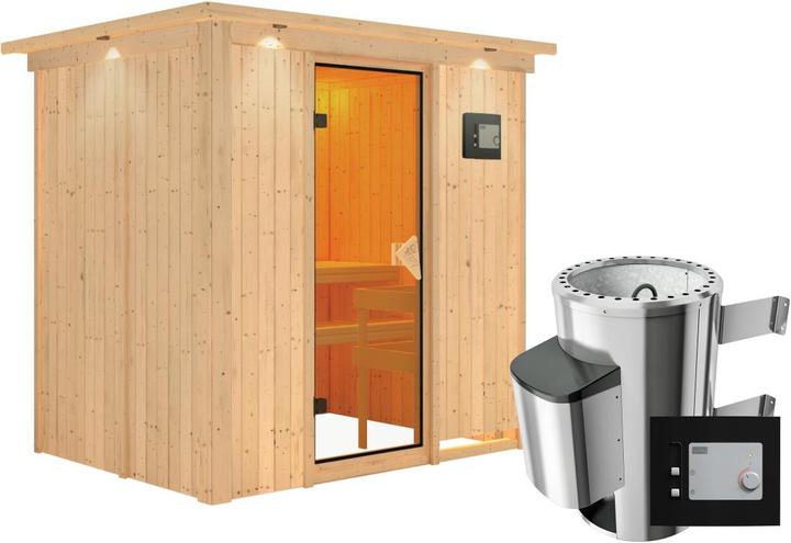 Immagine prodotto Karibu Fanja con corona sul tetto (Comando esterno Plug & Play da 3,6 KW)