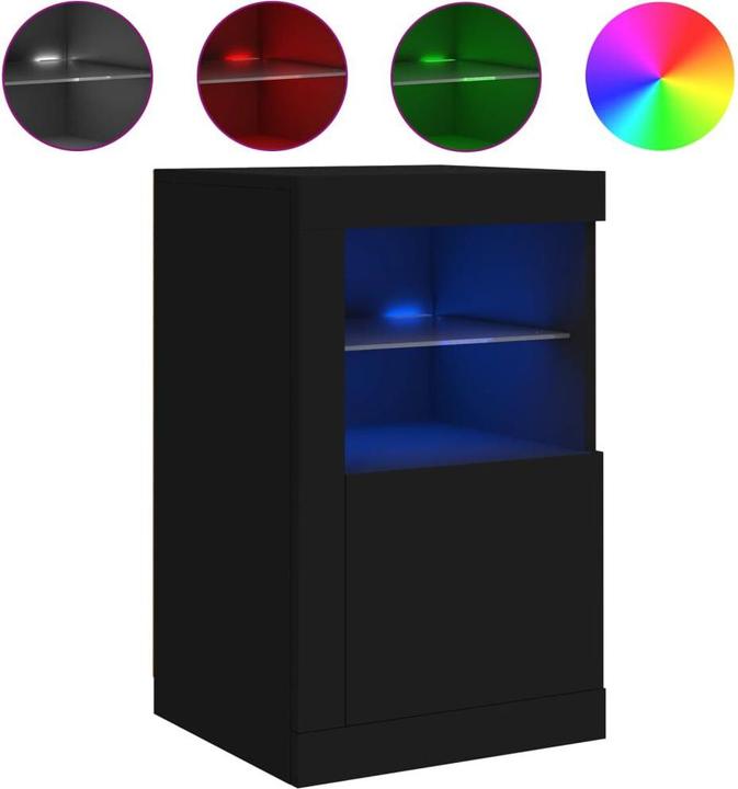 Image du produit VidaXL Armoire d'appoint avec lampes LED Noir (41 x 37 x 67 cm)