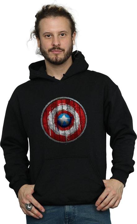 Produktbild Captain America Wooden Shield Kapuzenpullover (XXL)