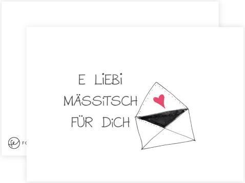 Produktbild Fotoeigenart Postkarte E liebi Mässitsch für dich