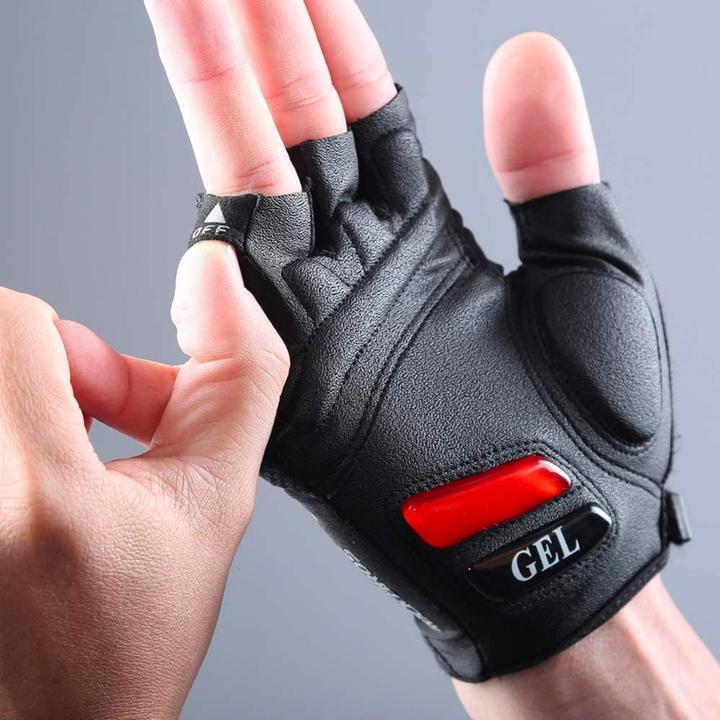 Actual product image Rockbros S143-BK XL cycling gloves with gel inserts - black (XL)