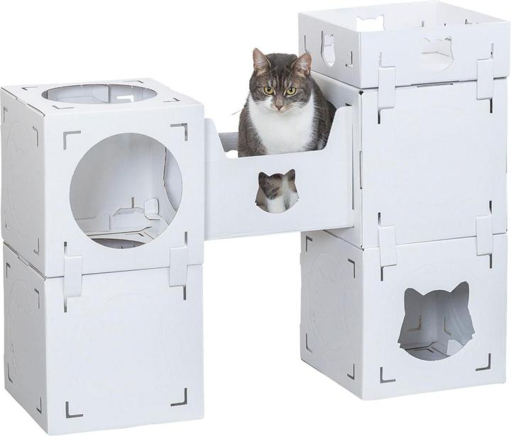 Image du produit Trixie Meuble pour chats Casa Cara, carton, 93 × 72 × 30.5 cm, blanc (73 cm, Blanc)