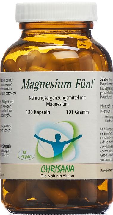 Produktbild Chrisana Magnesium fünf Kapsel (120 Stück, Kapseln, 269 g)