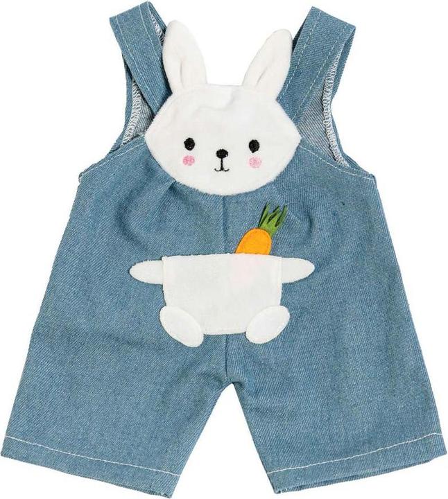 Actual product image Heless Doll dungarees with striped shirt "Bunny Lou", size 28-35 cm