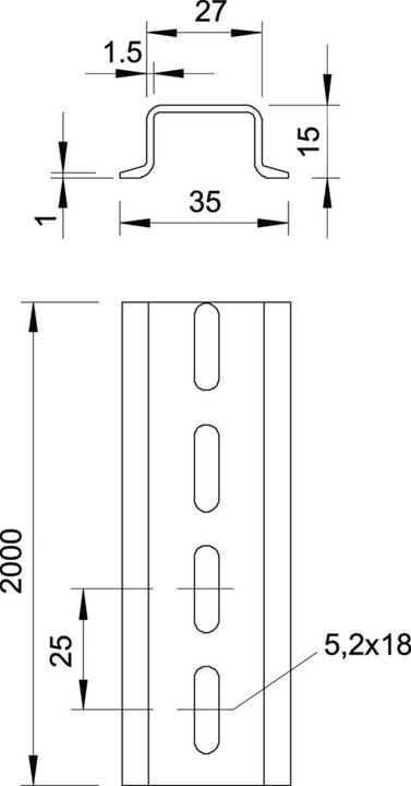 Produktbild OBO Bettermann Hutschiene