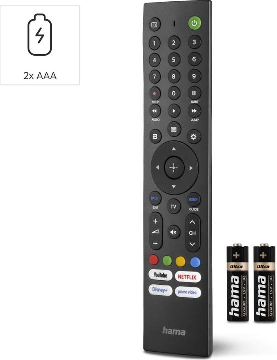 Productafbeelding Hama Universele afstandsbediening voor Sony TV's, IR, adaptief, met 4 app-knoppen (Universele afstandsbediening, Infrarood)