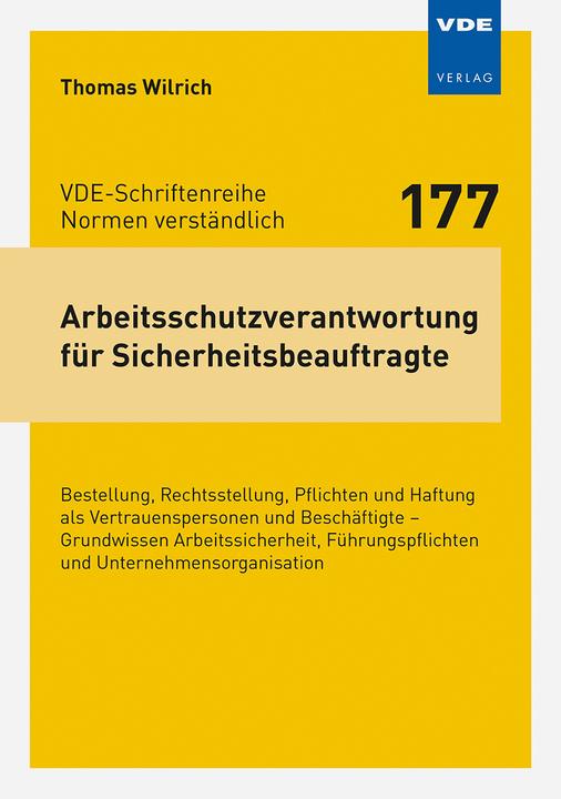 Energie-Label Arbeitsschutzverantwortung für Sicherheitsbeauftragte (Deutsch, Thomas Wilrich, 2021)