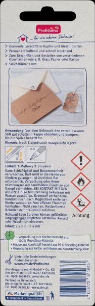 Actual product image dm Profissimo Touch-up pencils copper and metallic green (Copper, Metallic green, 1 mm, 2 x)