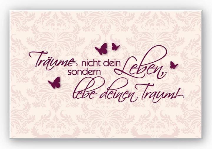 Produktbild Trenddeko Träume nicht dein Leben... Beere (100 x 70 cm)
