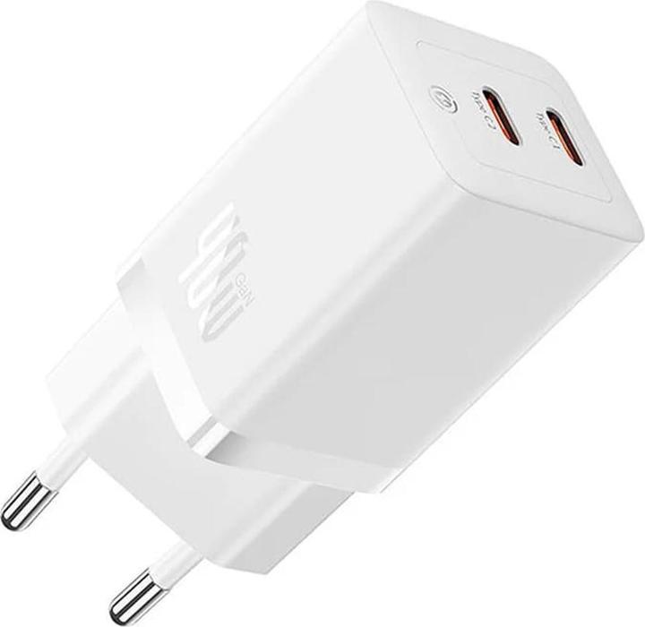 Actual product image Baseus Wall charger GaN5 40W, 2x USB C (White) (40 W)