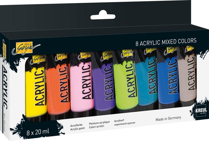 Actual product image Kreul Acrylic paint SOLO Goya Acrylic, 20 ml, set of 8 (Multinational, 20 ml)