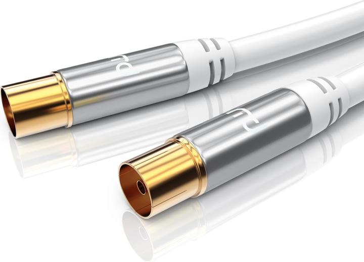 Image du produit Primewire Câble d'antenne HDTV | Câble coaxial Premium 135dB / 75 Ohm | FullHD / 4k Ultra HD | Câble TV (85 dB, Câble d'antenne)