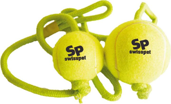 Image du produit Swisspet Balle Smash & Tennis avec corde 6.5cm (Jouet à balle chien)