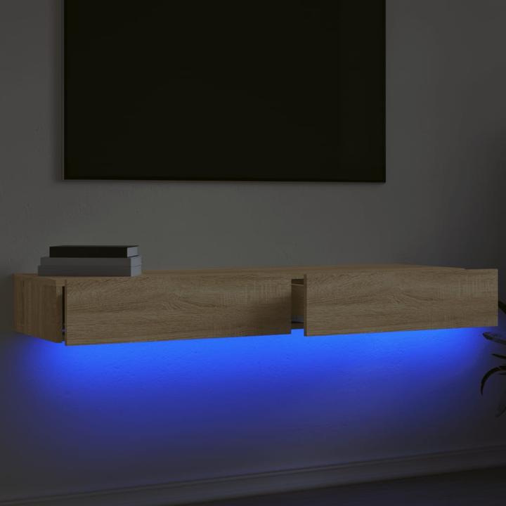 Produktbild VidaXL TV Schrank mit LED-Leuchten Fernsehschrank Lowboard 2 Stk. Sonoma-Eiche