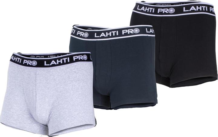 Produktbild Lahti Pro Men's boxer shorts black, gray, dark blue, 3 pairs, "l", lahti (L, 3er Pack)