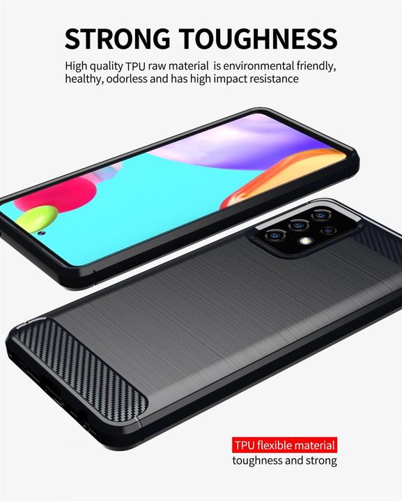 Image du produit Cadorabo TPU Ultra Slim carbon edelstahl Combi Cover (Samsung Galaxy A52 5G)